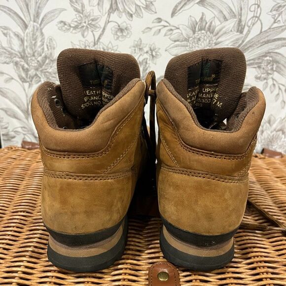 Vintage Timberland Womens 7  Euro Hiker Brown 90s Suede Leather Mid Hiking Boots - Picture 7 of 14